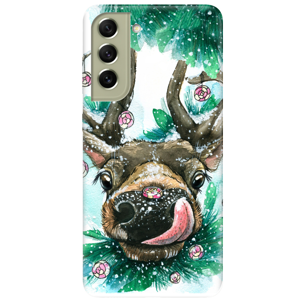 Чехол для Samsung Galaxy S21 FE Сute deer - фото 1 - Чехлы для телефонов